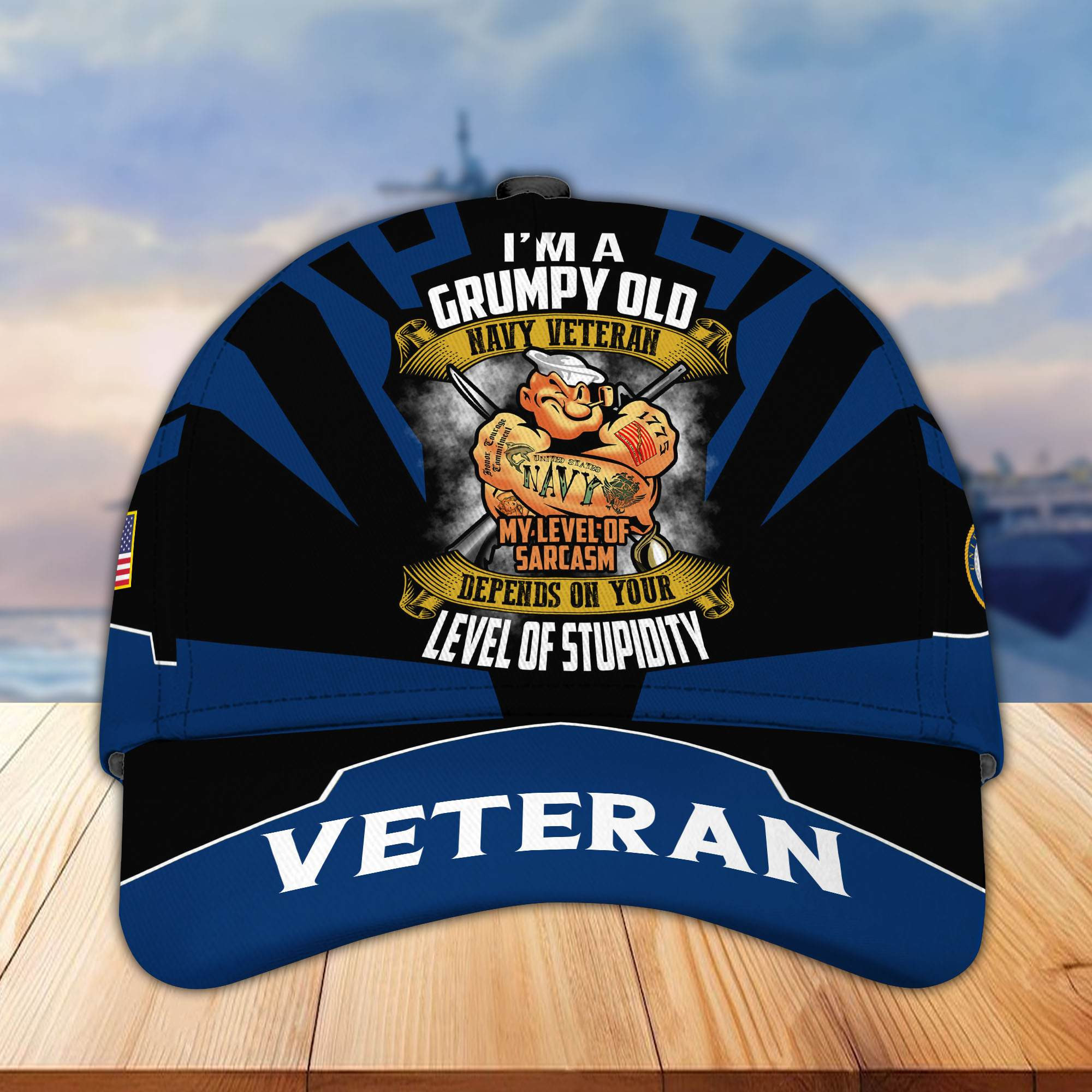 Premium Custom US Navy Veteran Cap CPVC071012