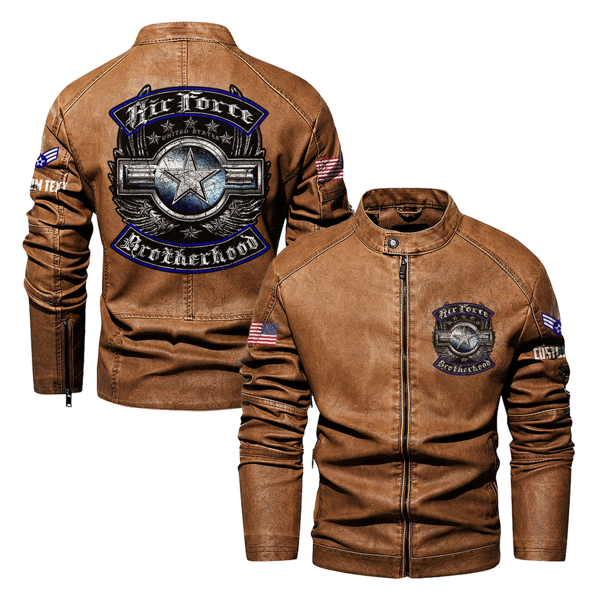 Premium Custom USAF Leather Jacket VPVC702351, Gifts For Air Force Veteran, Gifts On Father’s Day, Veterans Day