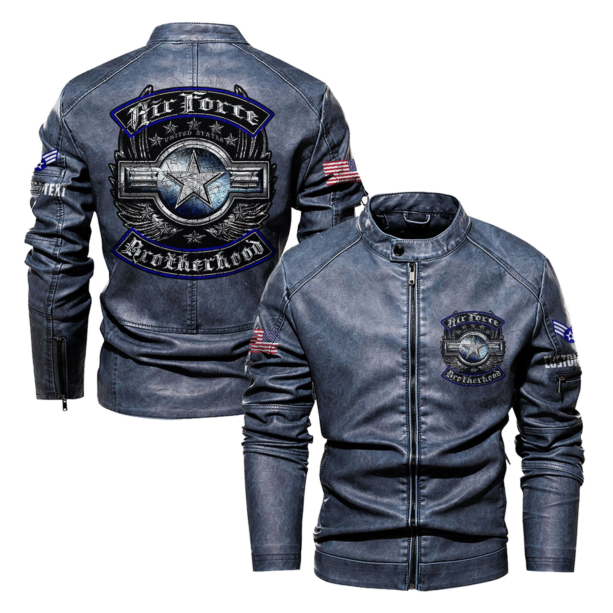 Premium Custom USAF Leather Jacket VPVC702352, Gifts For Air Force Veteran, Gifts On Father’s Day, Veterans Day