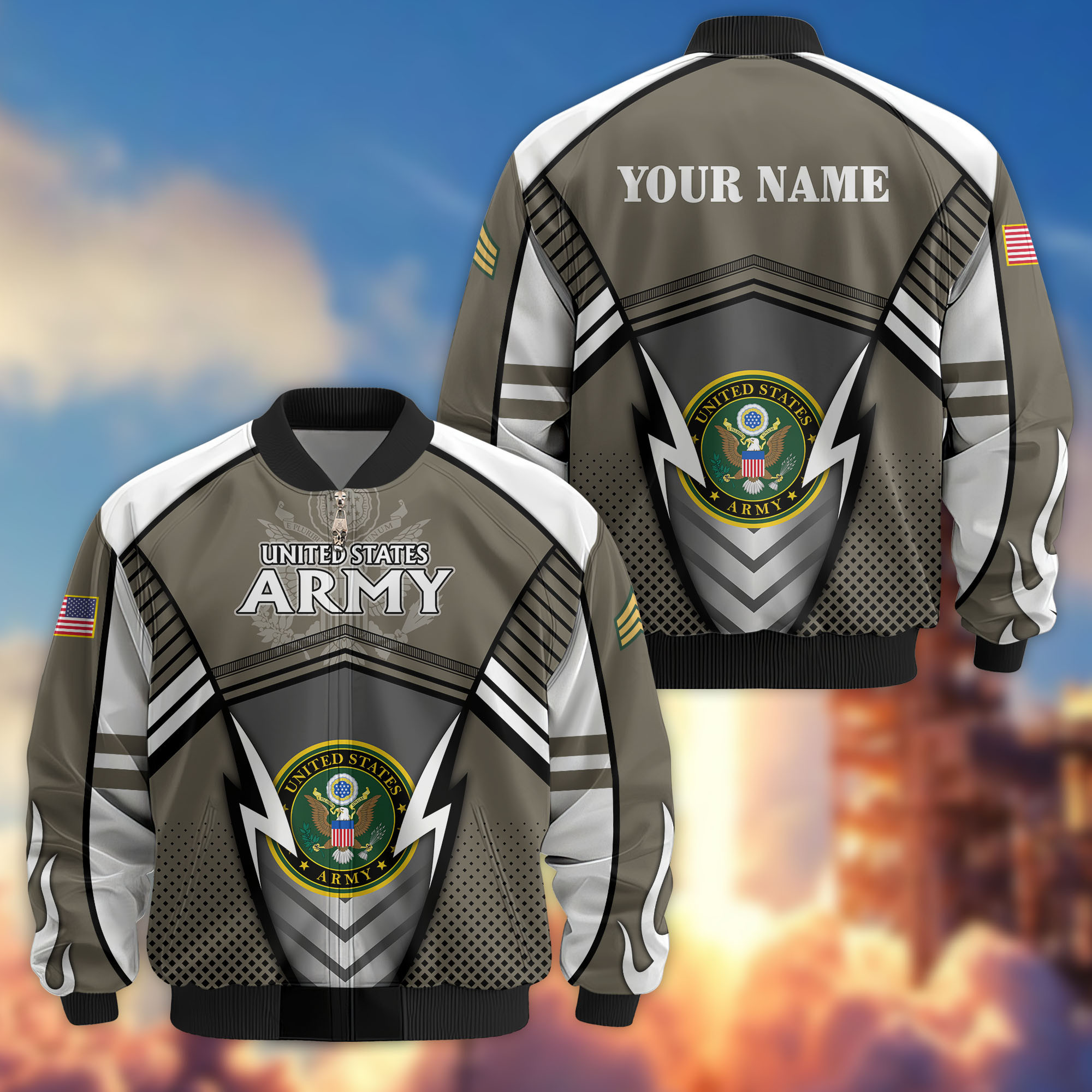 Premium Custom US Army Veteran Bomber Jacket VPVC808810, Gifts For US Army Veteran, Gifts On Father’s Day, Veterans Day