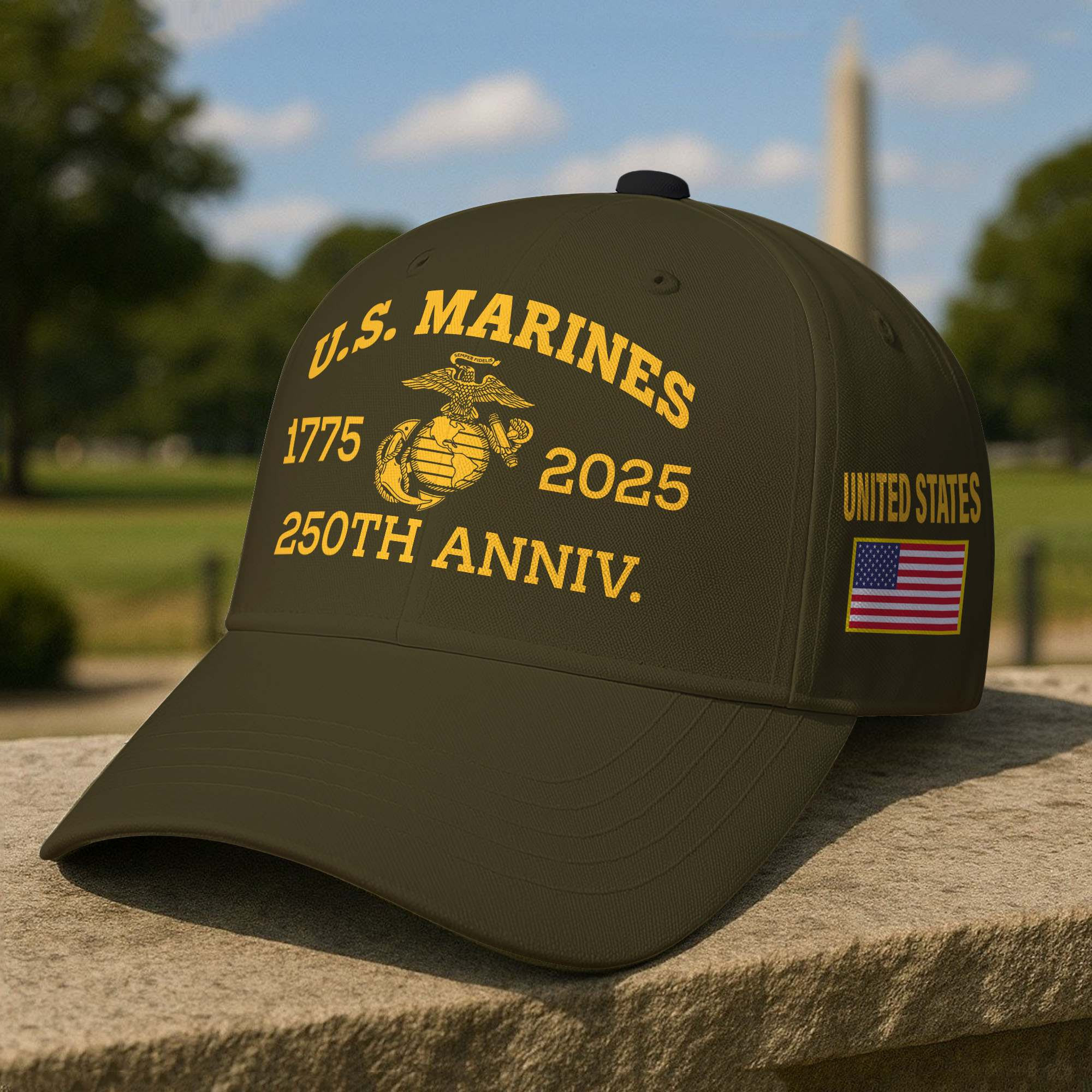 Premium USMC Veteran Hat CPVC121010, 250th Anniversary Marine Corps Hat, Gifts For Marine Veteran, Gifts On Father’s Day, Veterans Day