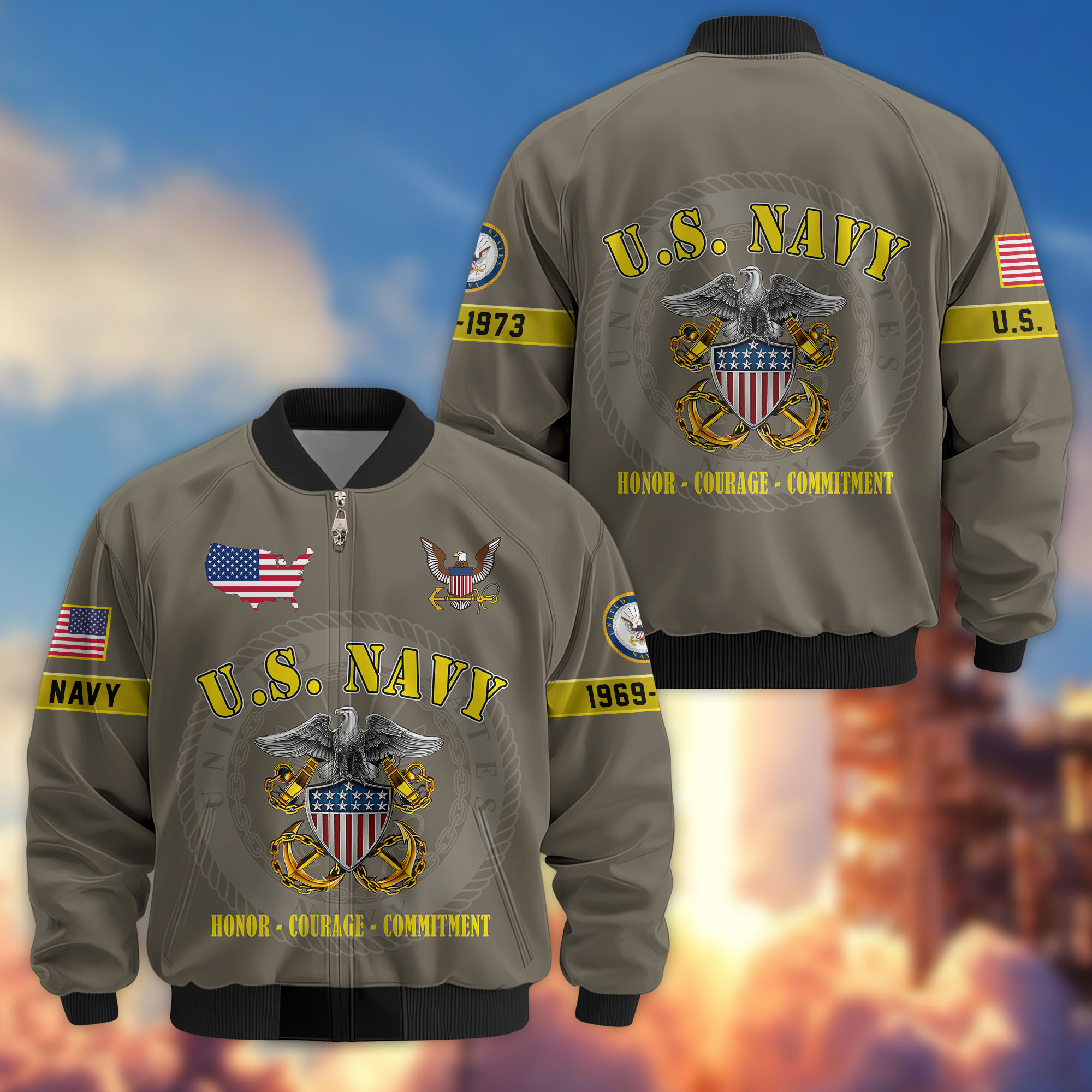 Premium US Navy Bomber Jacket CPVC231010