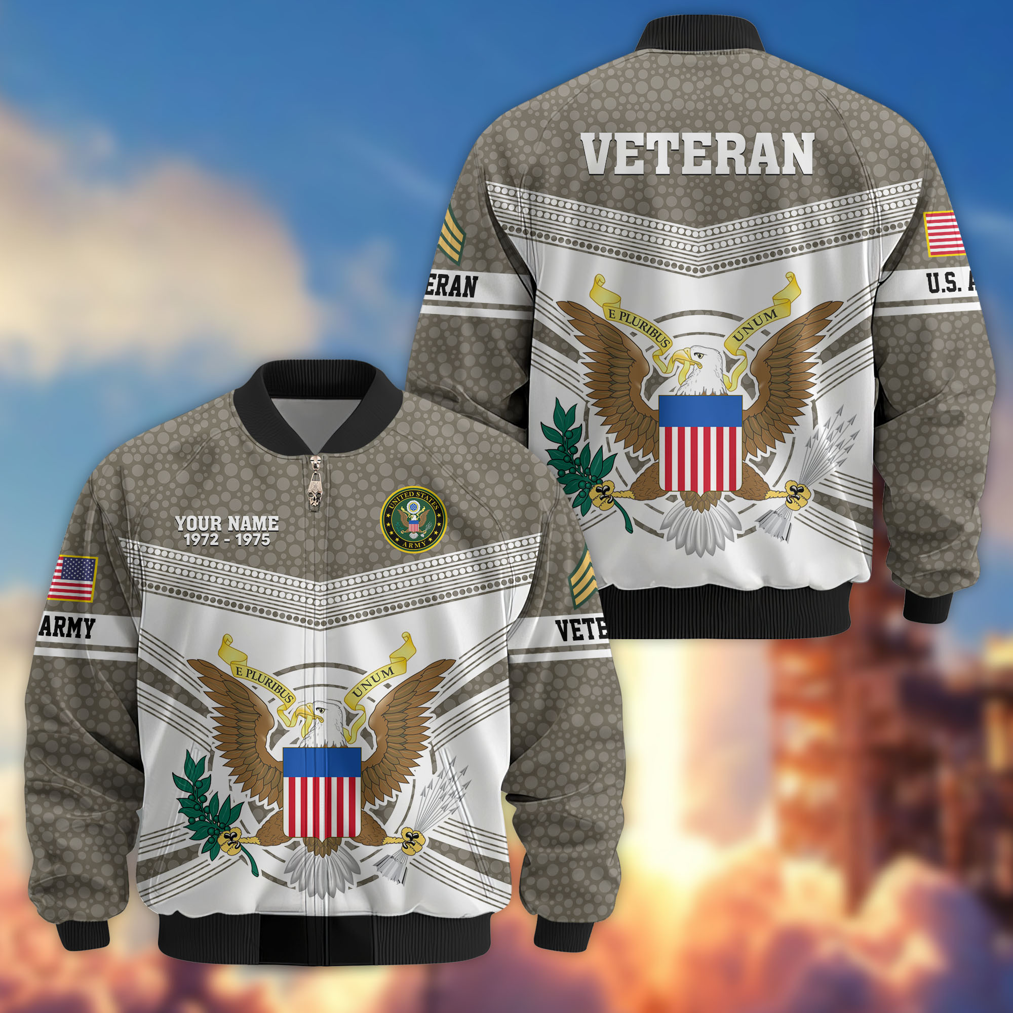 Premium Custom US Army Veteran Bomber Jacket VPVC809710, Gifts For US Army Veteran, Gifts On Father’s Day, Veterans Day