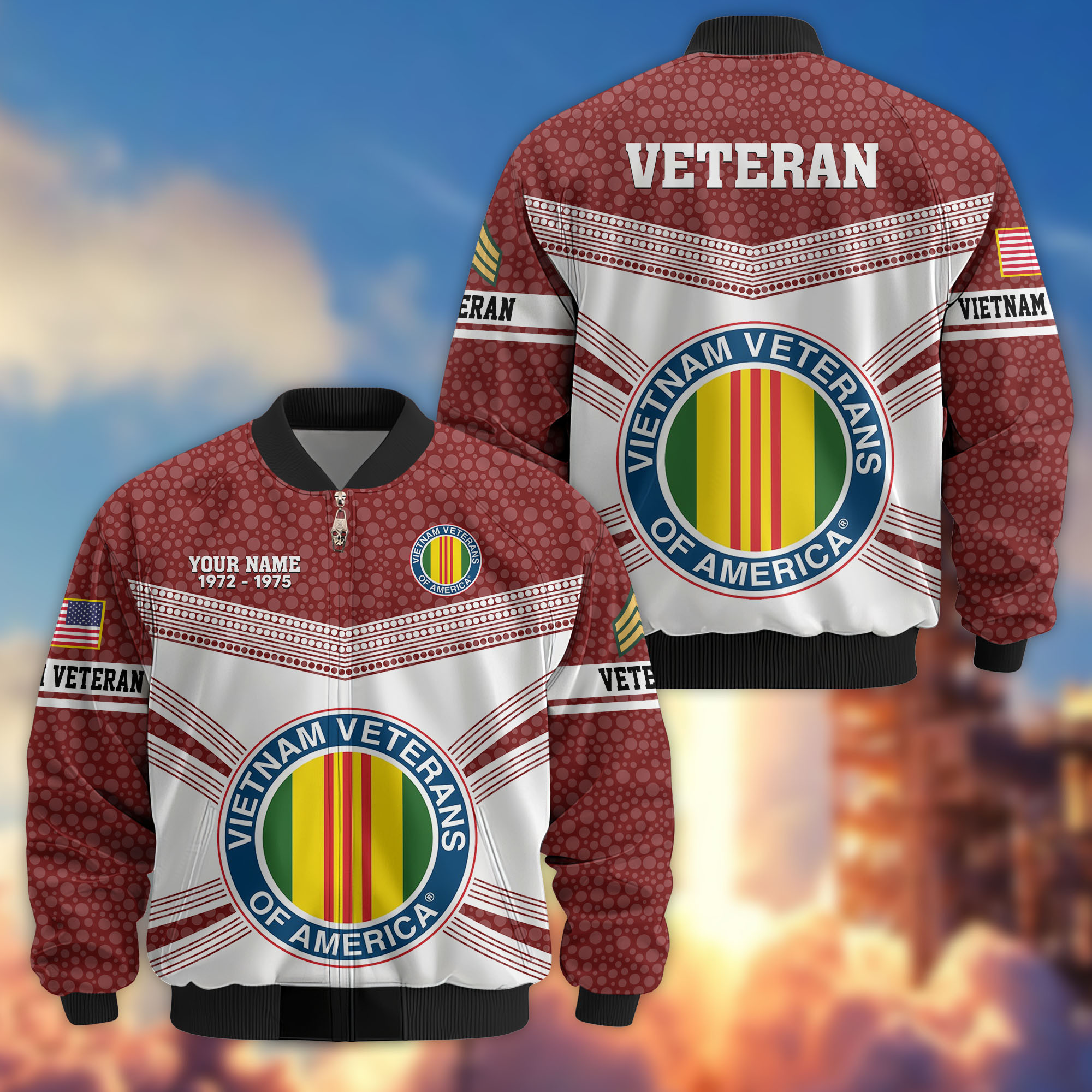 Premium Custom Vietnam Veteran Bomber Jacket VPVC809706, Gifts For Vietnam Veteran, Gifts On Father’s Day, Veterans Day