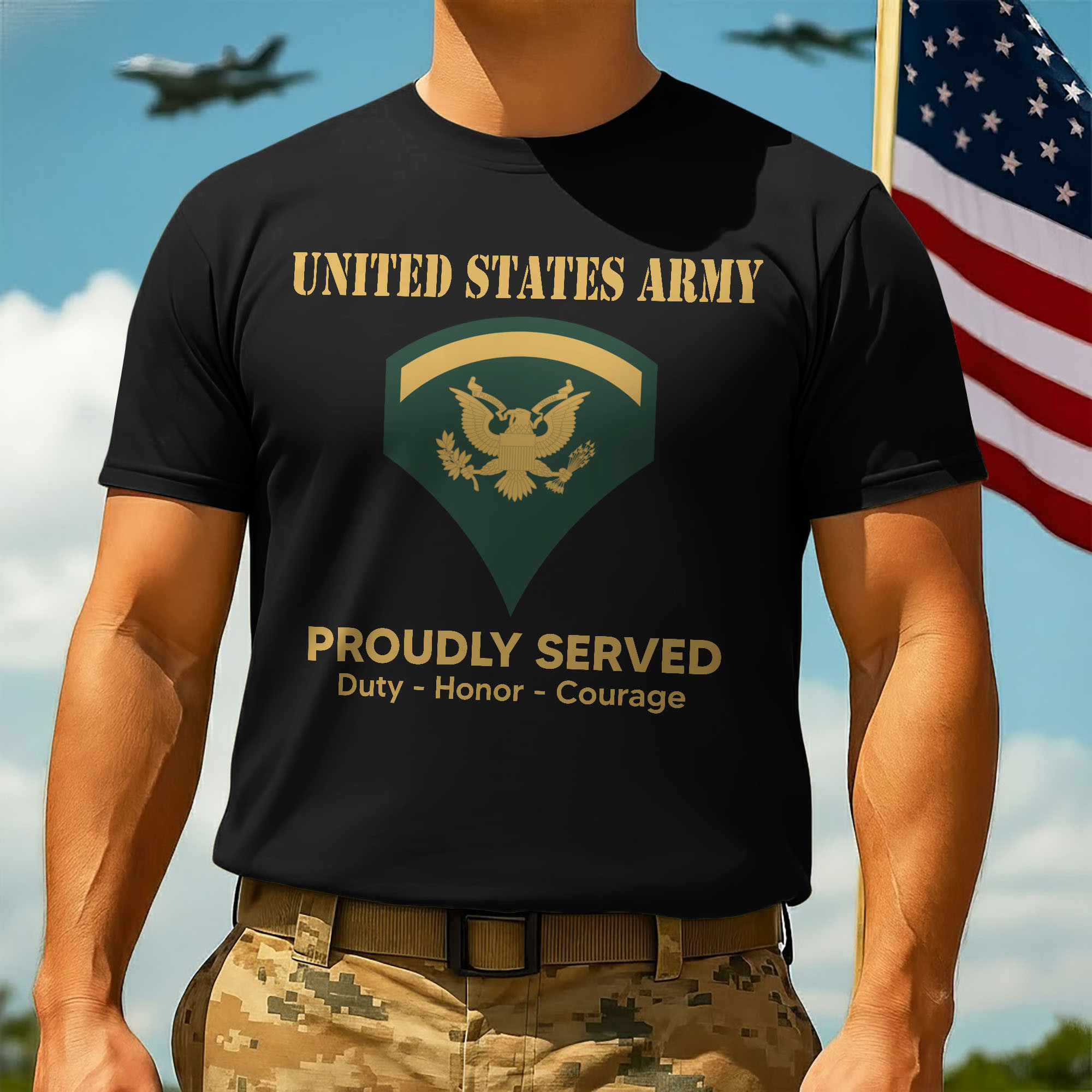 Premium Custom US Army T-Shirt CPVC111111