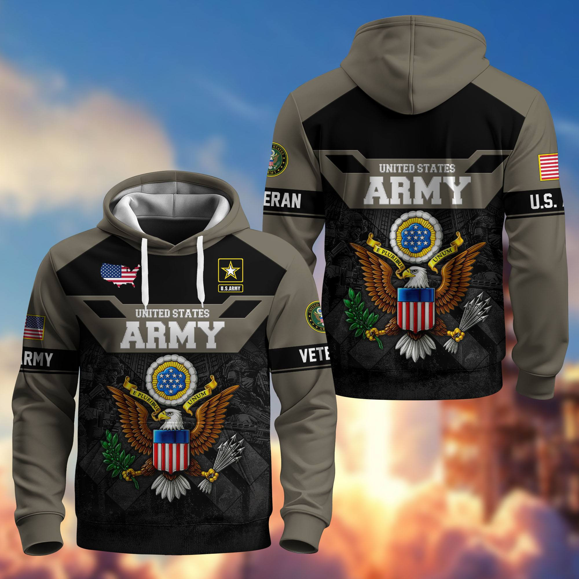 Premium US Army Veteran Hoodie CPVC141110