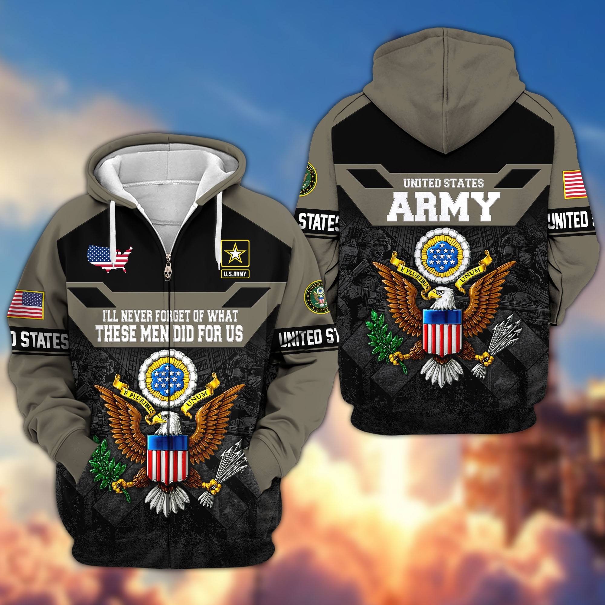 Premium US Zip Up Hoodie CPVC141111