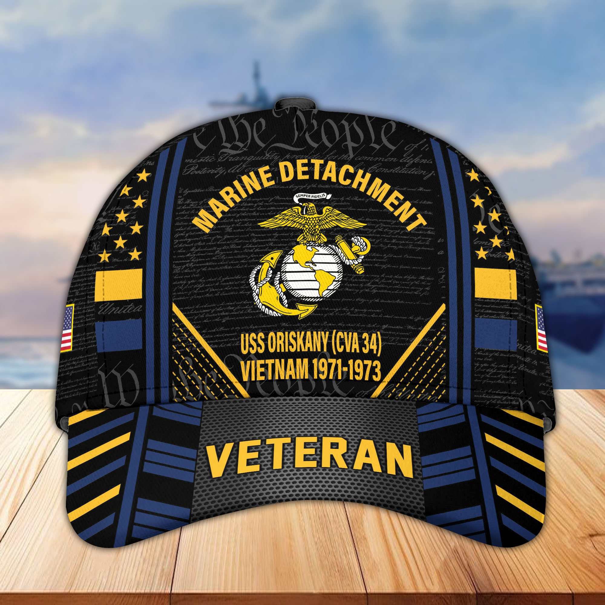 Premium Custom US Marine Vietnam Veteran Cap CPVC171110