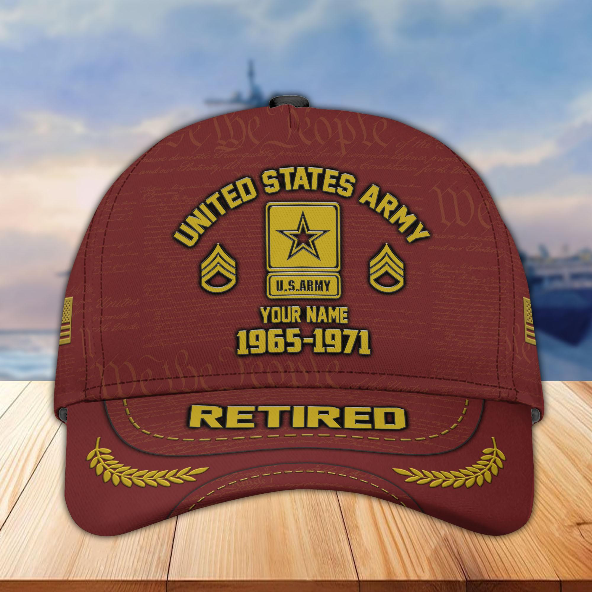 Premium Custom US Army Retired Cap CPVC201110