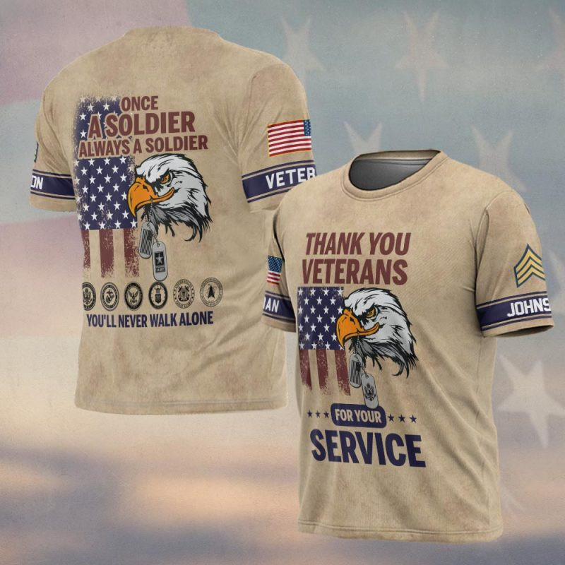 Premium Custom US Army T-Shirt VPVC930267, Gifts For US Army Veteran, Gifts On Father’s Day, Veterans Day