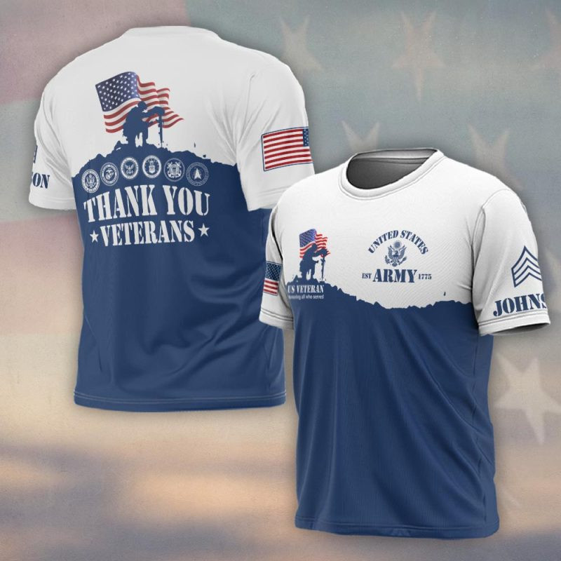 Premium Custom US Army T-Shirt VPVC930268, Gifts For US Army Veteran, Gifts On Father’s Day, Veterans Day