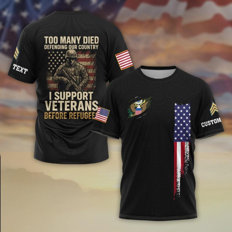 Premium Custom US Army T-Shirt VPVC930271, Gifts For US Army Veteran, Gifts On Father’s Day, Veterans Day