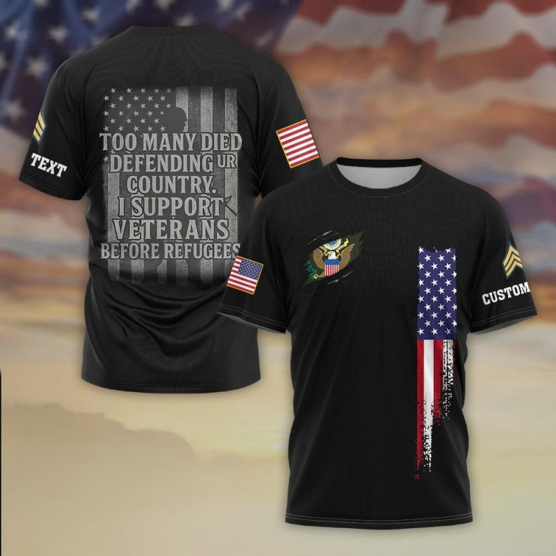 Premium Custom US Army T-Shirt VPVC930272, Gifts For US Army Veteran, Gifts On Father’s Day, Veterans Day
