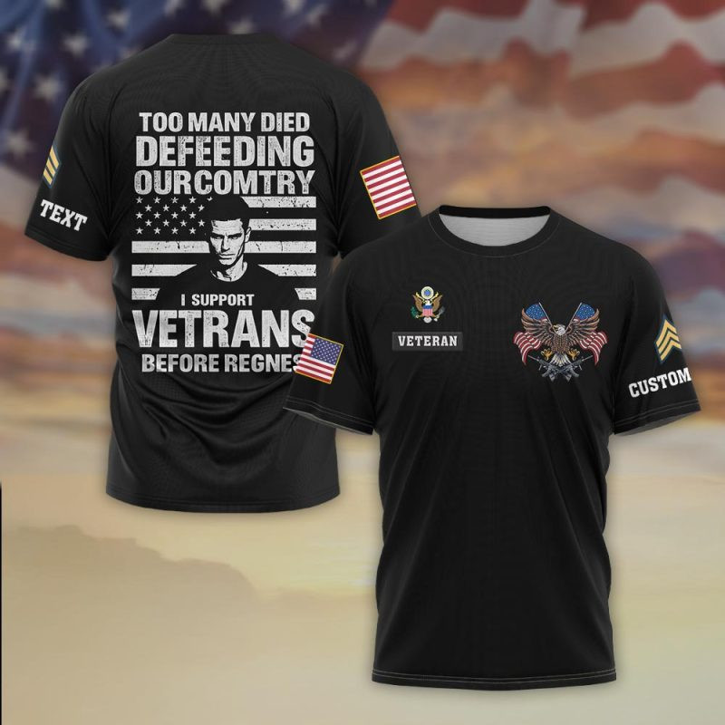 Premium Custom US Army T-Shirt VPVC930273, Gifts For US Army Veteran, Gifts On Father’s Day, Veterans Day