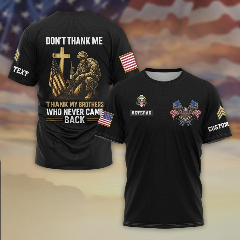 Premium Custom US Army T-Shirt VPVC930274, Gifts For US Army Veteran, Gifts On Father’s Day, Veterans Day