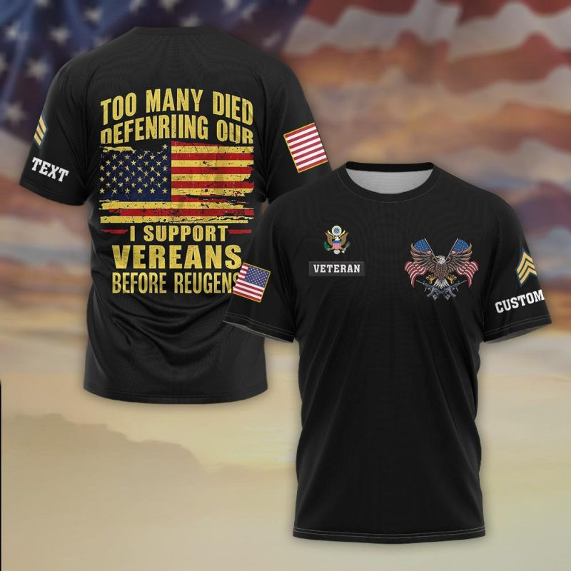 Premium Custom US Army T-Shirt VPVC930275, Gifts For US Army Veteran, Gifts On Father’s Day, Veterans Day