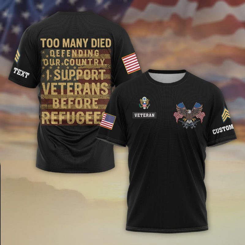 Premium Custom US Army T-Shirt VPVC930278, Gifts For US Army Veteran, Gifts On Father’s Day, Veterans Day
