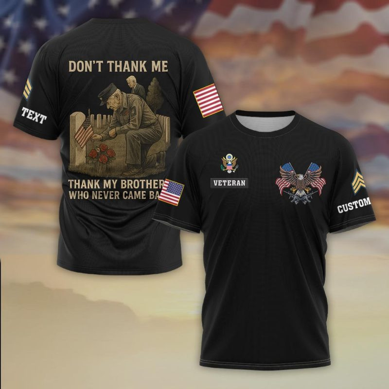 Premium Custom US Army T-Shirt VPVC930279, Gifts For US Army Veteran, Gifts On Father’s Day, Veterans Day