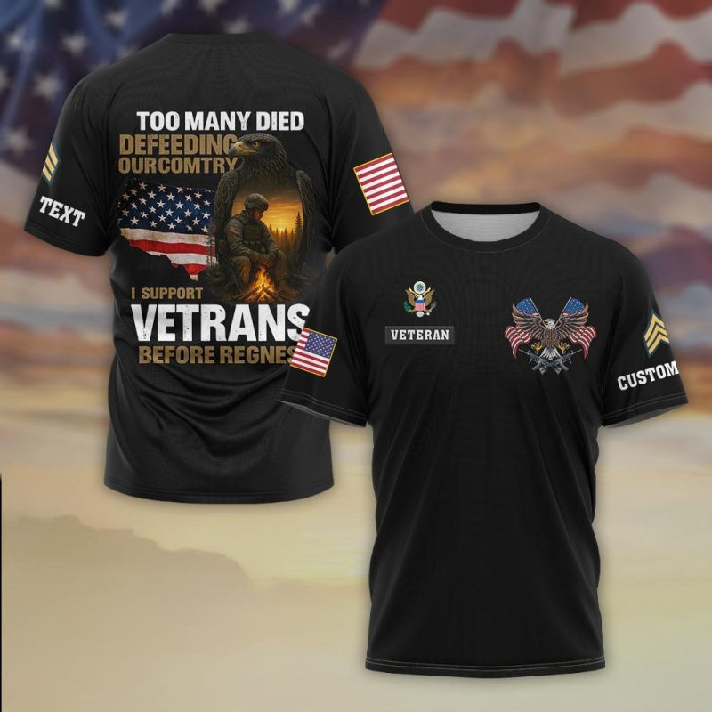 Premium Custom US Army T-Shirt VPVC930282, Gifts For US Army Veteran, Gifts On Father’s Day, Veterans Day