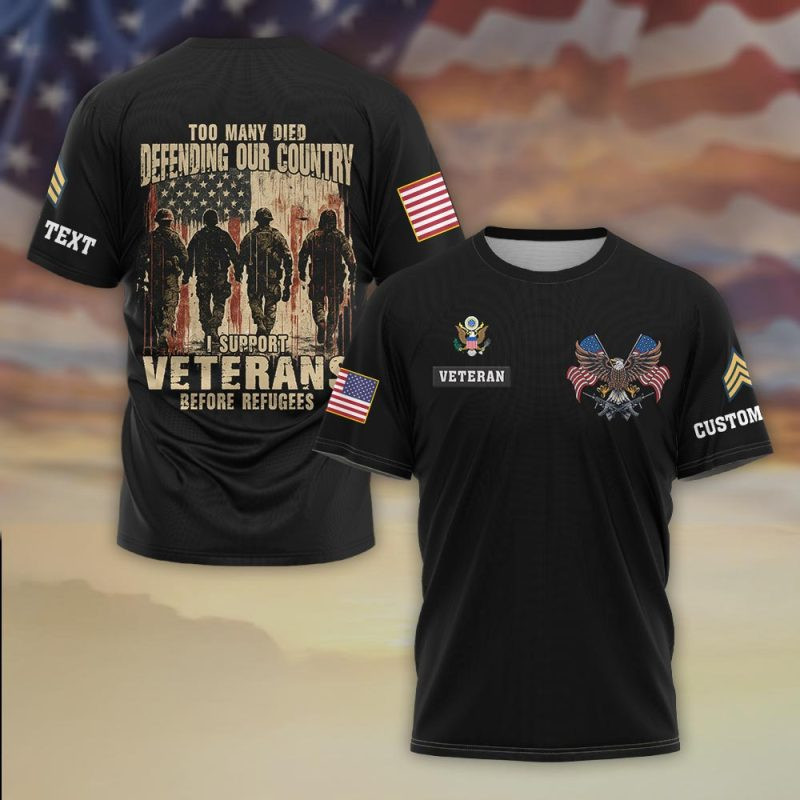 Premium Custom US Army T-Shirt VPVC930283, Gifts For US Army Veteran, Gifts On Father’s Day, Veterans Day