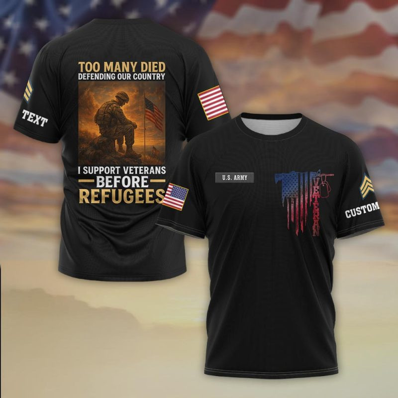 Premium Custom US Army T-Shirt VPVC930285, Gifts For US Army Veteran, Gifts On Father’s Day, Veterans Day