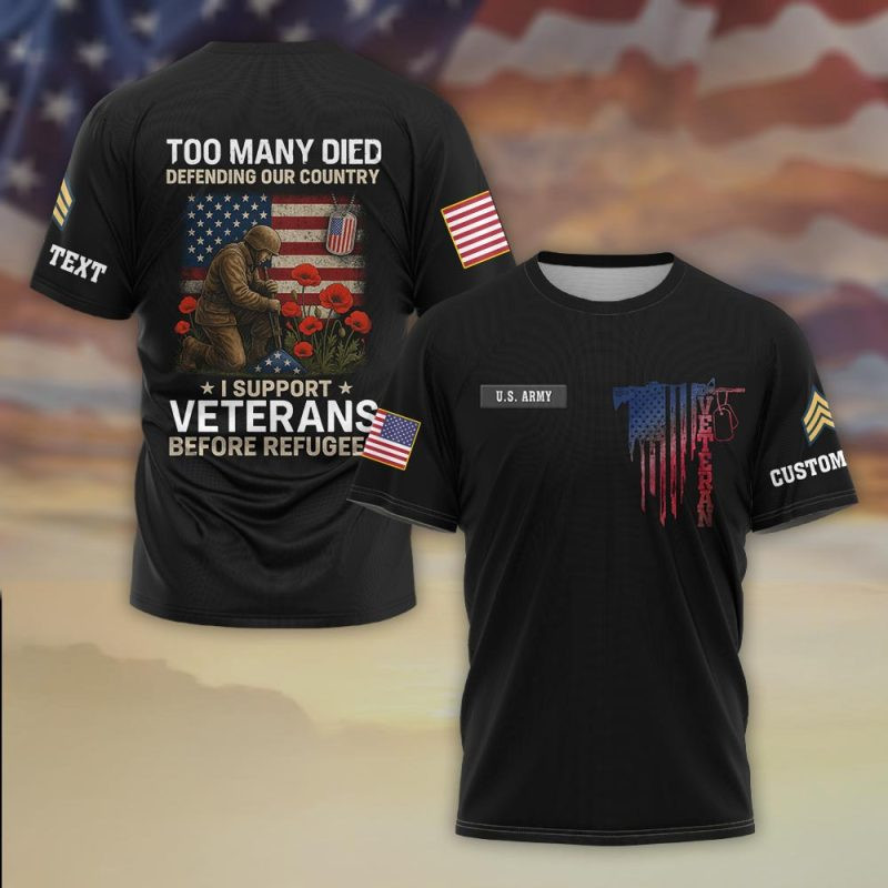 Premium Custom US Army T-Shirt VPVC930287, Gifts For US Army Veteran, Gifts On Father’s Day, Veterans Day