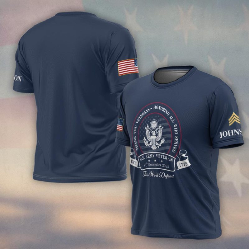 Premium Custom US Army T-Shirt VPVC930289, Gifts For US Army Veteran, Gifts On Father’s Day, Veterans Day