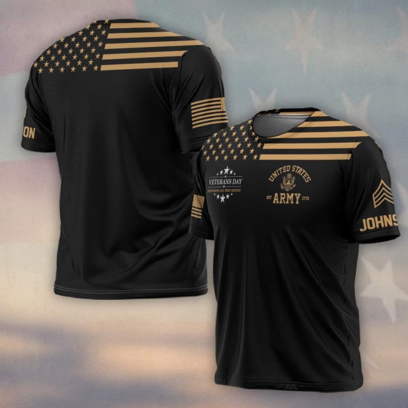 Premium Custom US Army T-Shirt VPVC930291, Gifts For US Army Veteran, Gifts On Father’s Day, Veterans Day
