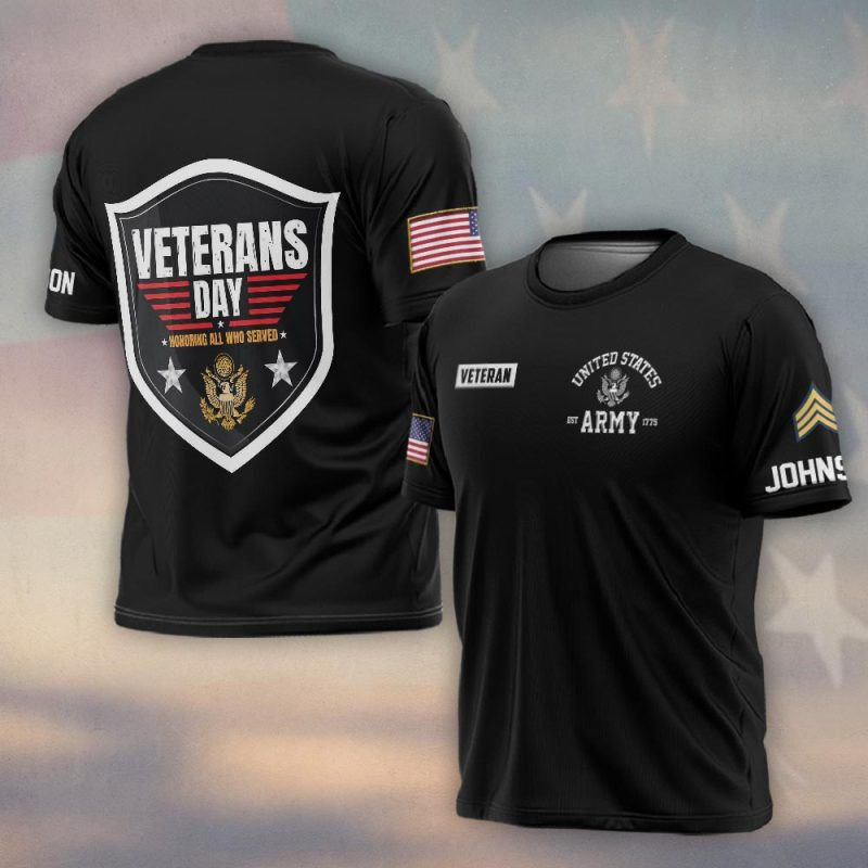 Premium Custom US Army T-Shirt VPVC930292, Gifts For US Army Veteran, Gifts On Father’s Day, Veterans Day