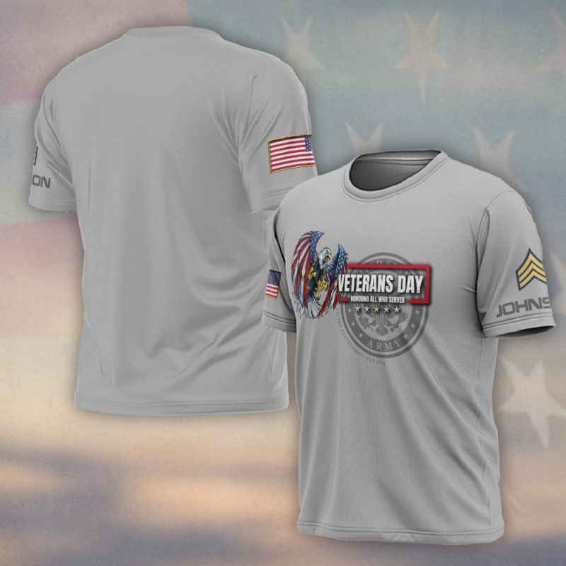 Premium Custom US Army T-Shirt VPVC930293, Gifts For US Army Veteran, Gifts On Father’s Day, Veterans Day