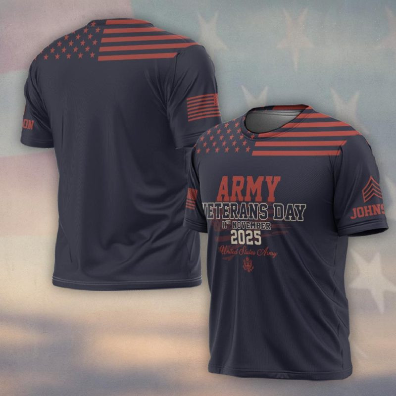 Premium Custom US Army T-Shirt VPVC930294, Gifts For US Army Veteran, Gifts On Father’s Day, Veterans Day