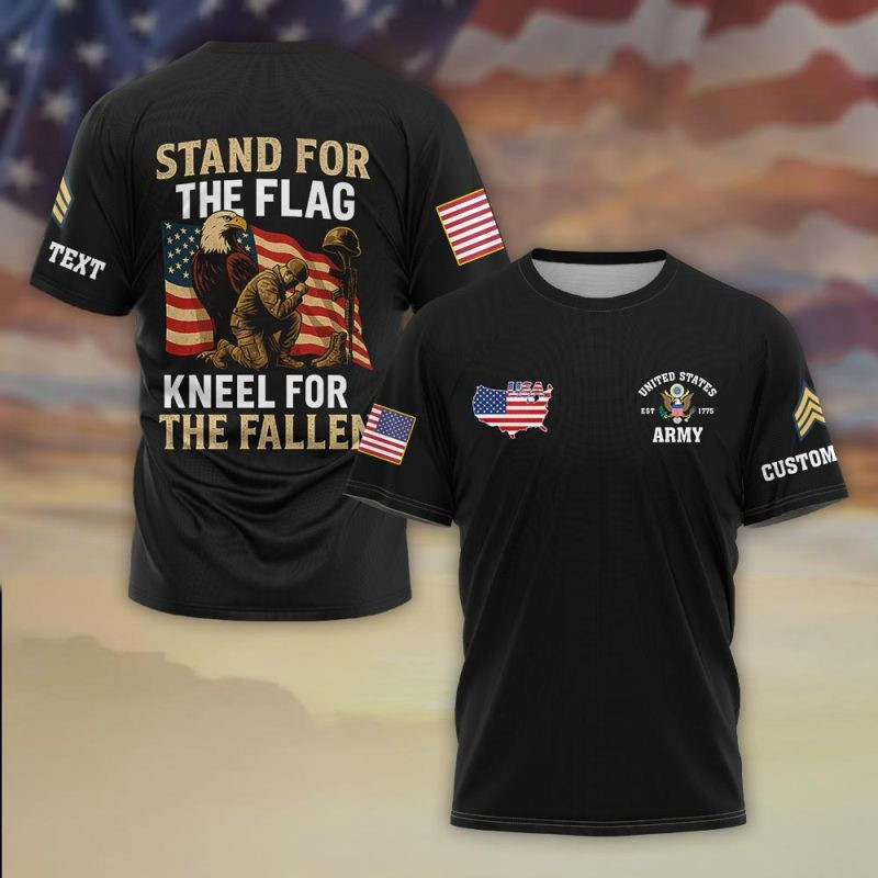 Premium Custom US Army T-Shirt VPVC930312, Gifts For US Army Veteran, Gifts On Father’s Day, Veterans Day