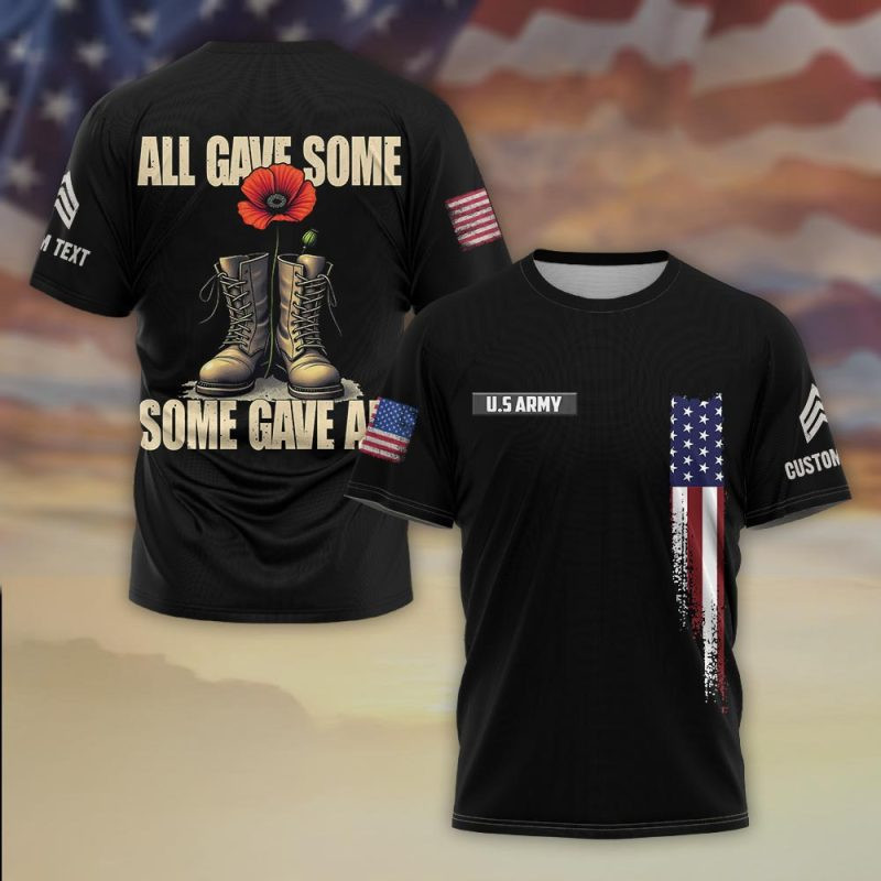 Premium Custom US Army T-Shirt VPVC930322, Gifts For US Army Veteran, Gifts On Father’s Day, Veterans Day