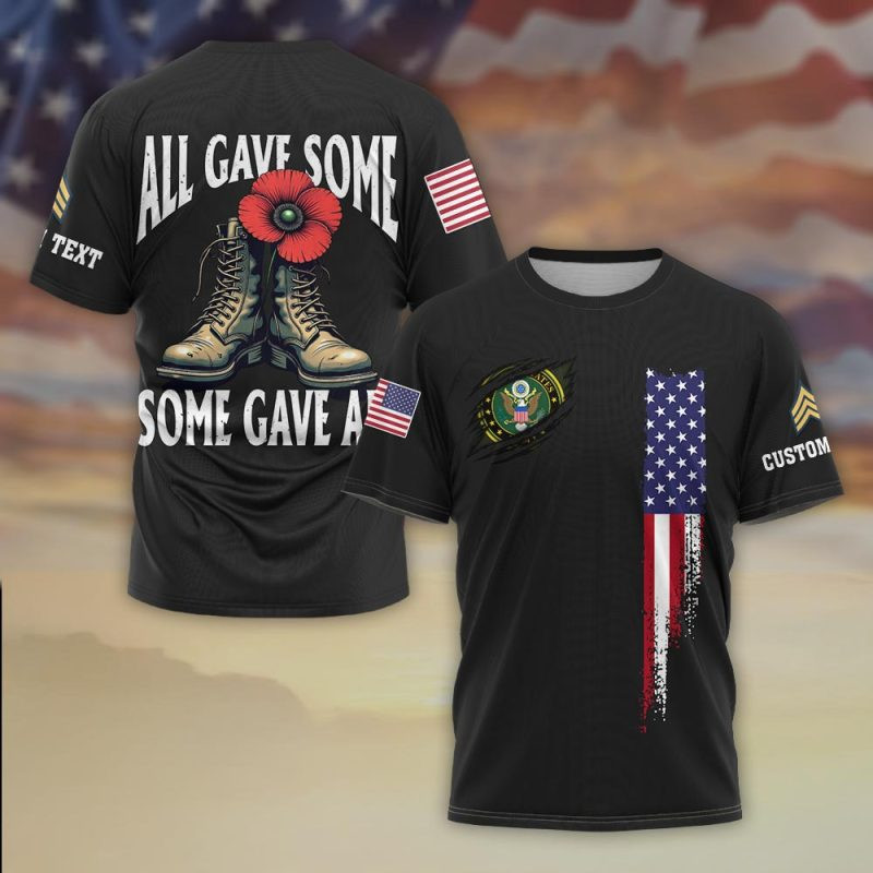 Premium Custom US Army T-Shirt VPVC930323, Gifts For US Army Veteran, Gifts On Father’s Day, Veterans Day