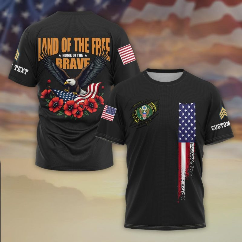 Premium Custom US Army T-Shirt VPVC930324, Gifts For US Army Veteran, Gifts On Father’s Day, Veterans Day