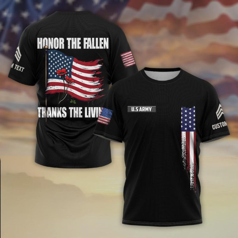 Premium Custom US Army T-Shirt VPVC930326, Gifts For US Army Veteran, Gifts On Father’s Day, Veterans Day