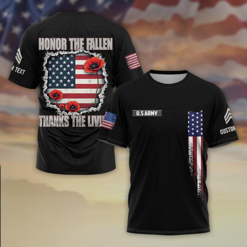Premium Custom US Army T-Shirt VPVC930327, Gifts For US Army Veteran, Gifts On Father’s Day, Veterans Day