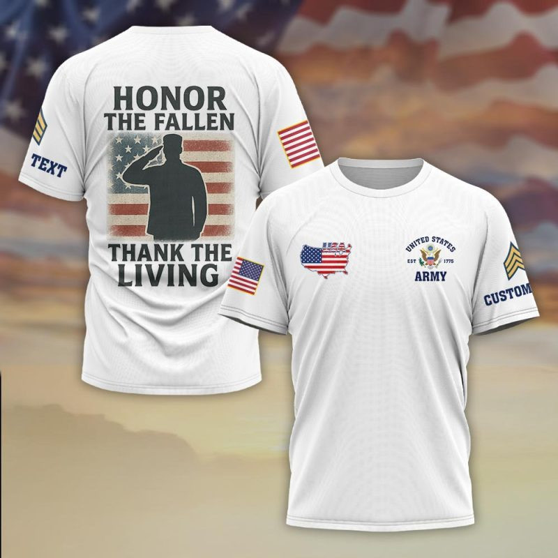 Premium Custom US Army T-Shirt VPVC930329, Gifts For US Army Veteran, Gifts On Father’s Day, Veterans Day