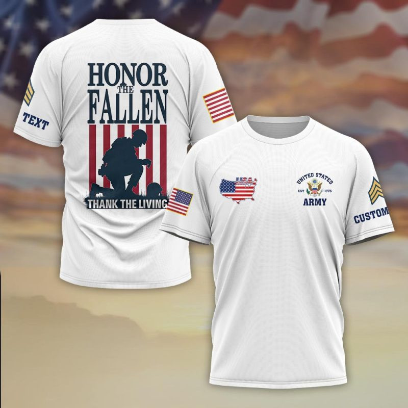 Premium Custom US Army T-Shirt VPVC930330, Gifts For US Army Veteran, Gifts On Father’s Day, Veterans Day