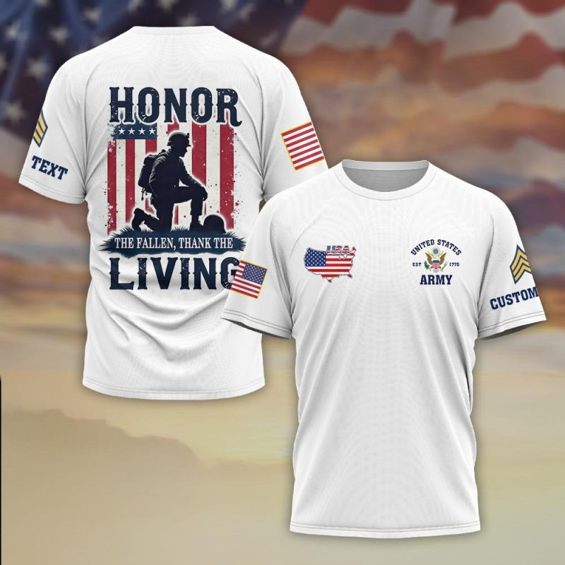 Premium Custom US Army T-Shirt VPVC930331, Gifts For US Army Veteran, Gifts On Father’s Day, Veterans Day