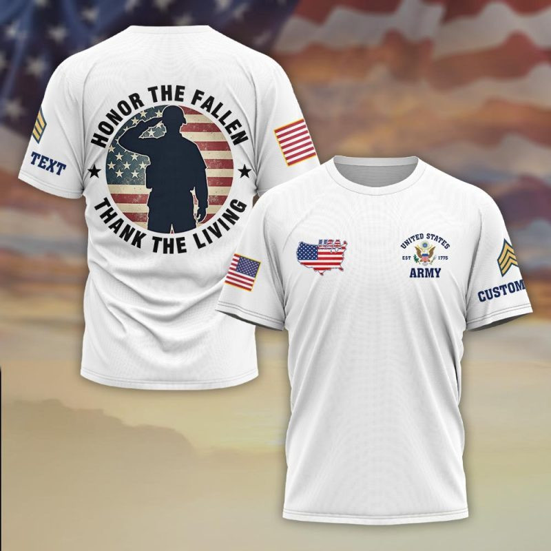 Premium Custom US Army T-Shirt VPVC930333, Gifts For US Army Veteran, Gifts On Father’s Day, Veterans Day
