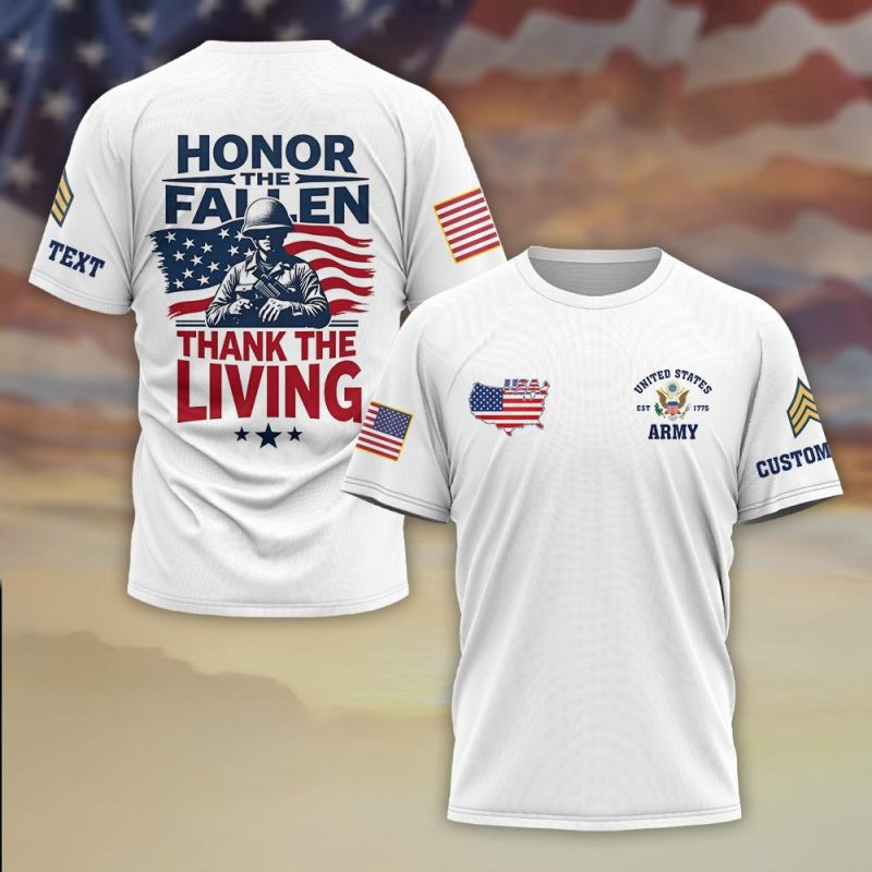 Premium Custom US Army T-Shirt VPVC930334, Gifts For US Army Veteran, Gifts On Father’s Day, Veterans Day