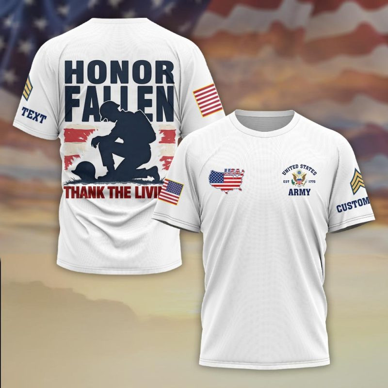 Premium Custom US Army T-Shirt VPVC930335, Gifts For US Army Veteran, Gifts On Father’s Day, Veterans Day