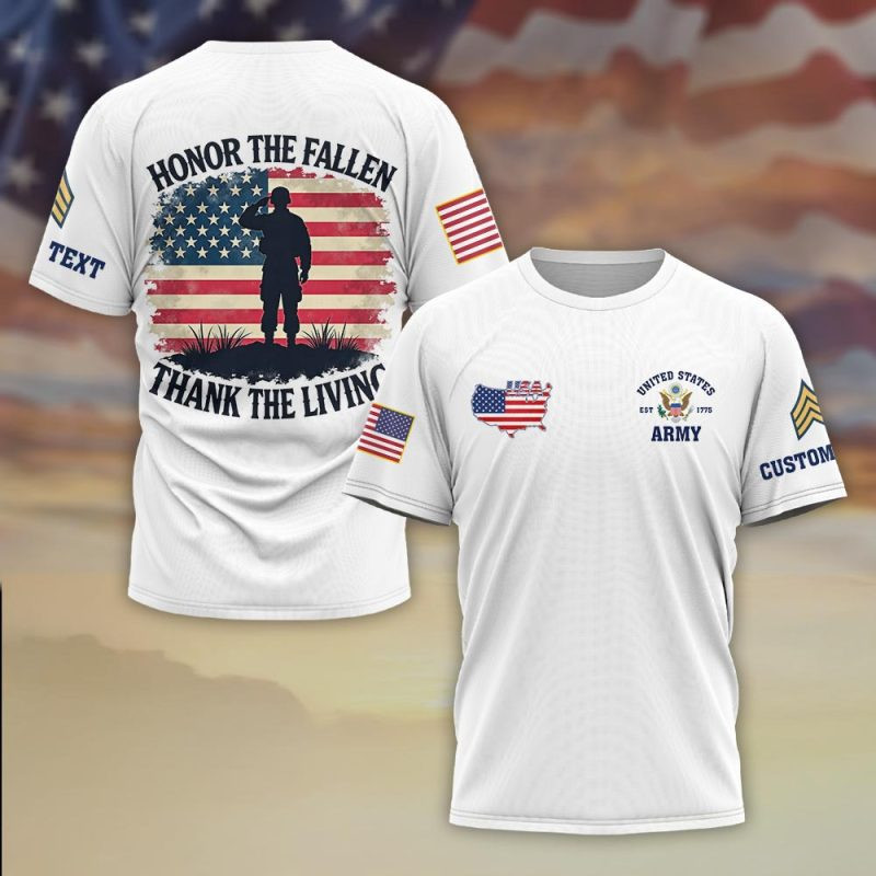 Premium Custom US Army T-Shirt VPVC930336, Gifts For US Army Veteran, Gifts On Father’s Day, Veterans Day