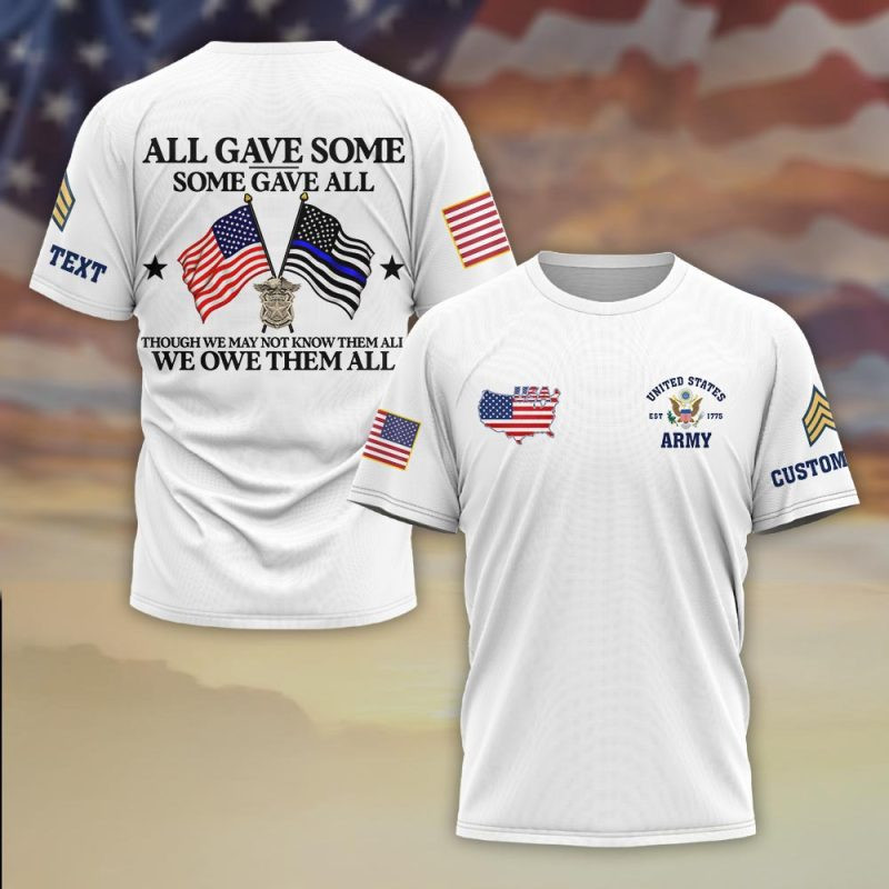 Premium Custom US Army T-Shirt VPVC930337, Gifts For US Army Veteran, Gifts On Father’s Day, Veterans Day