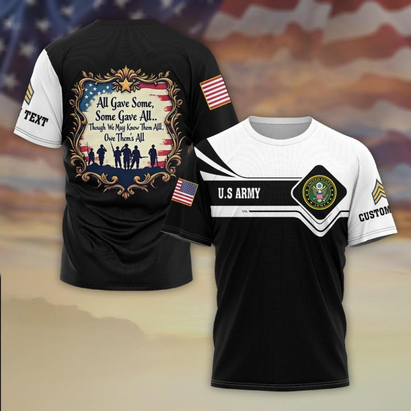 Premium Custom US Army T-Shirt VPVC930339, Gifts For US Army Veteran, Gifts On Father’s Day, Veterans Day