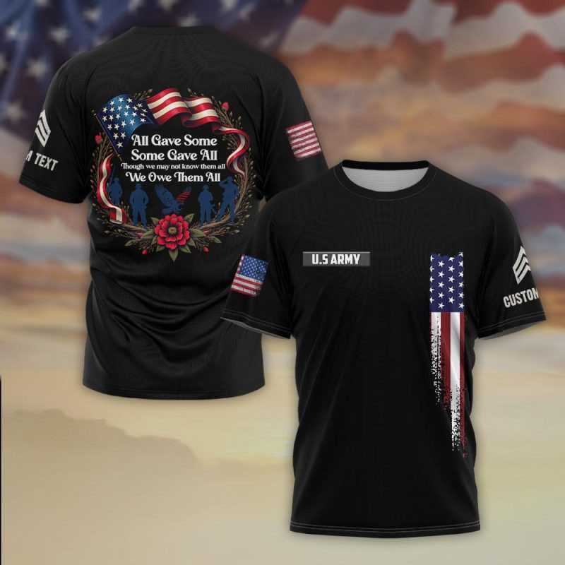 Premium Custom US Army T-Shirt VPVC930340, Gifts For US Army Veteran, Gifts On Father’s Day, Veterans Day