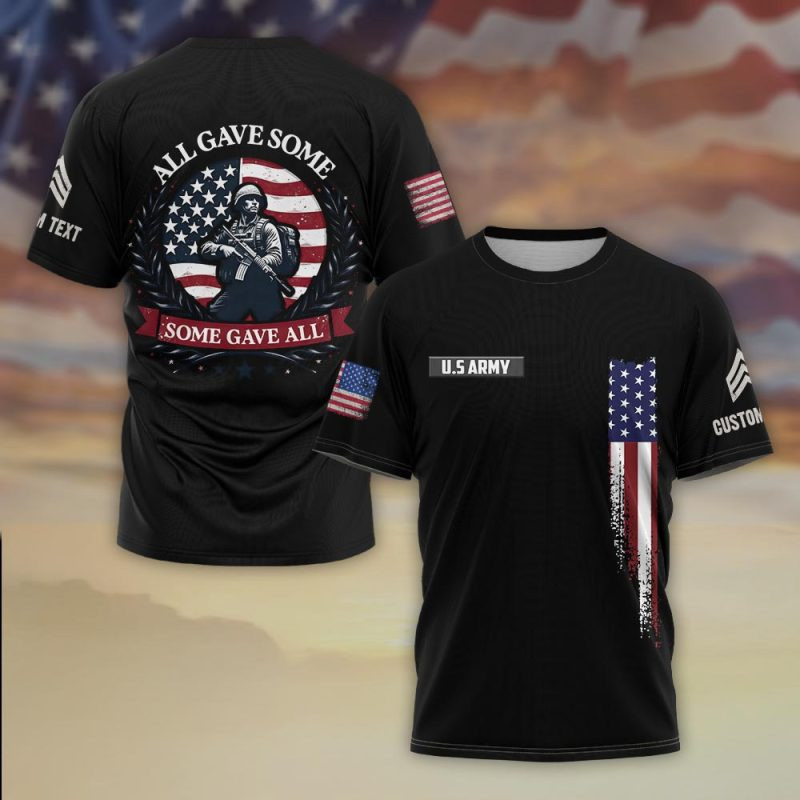 Premium Custom US Army T-Shirt VPVC930341, Gifts For US Army Veteran, Gifts On Father’s Day, Veterans Day
