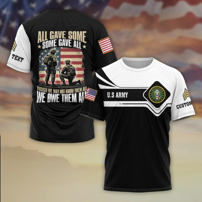 Premium Custom US Army T-Shirt VPVC930342, Gifts For US Army Veteran, Gifts On Father’s Day, Veterans Day
