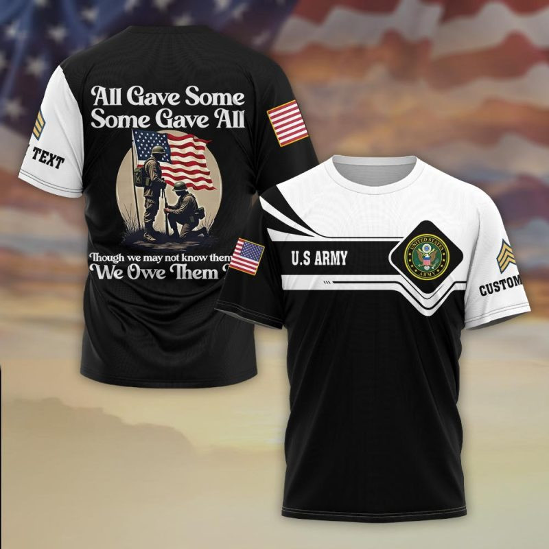 Premium Custom US Army T-Shirt VPVC930343, Gifts For US Army Veteran, Gifts On Father’s Day, Veterans Day